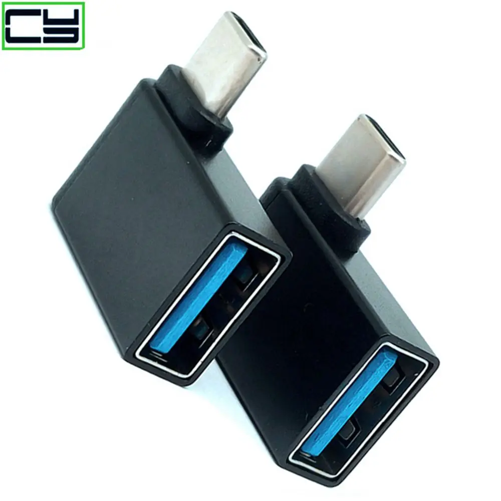 محمول الألومنيوم 90 درجة USB3.1 نوع C إلى USB 3.0 أنثى البيانات وتغ محول للهاتف ماك بوك أندرويد القرص الصلب
