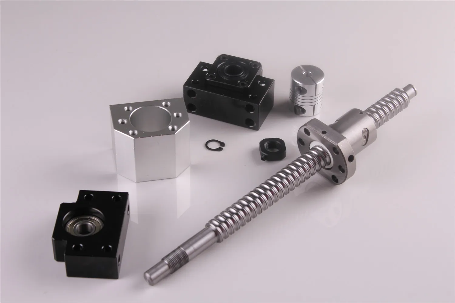 SFU1605 Set RM1605 rolled ball screw C7 With End Machined + 1605 Ball Nut & Nut housing BK/BF12 End Support +8mm x 10mm Coupler