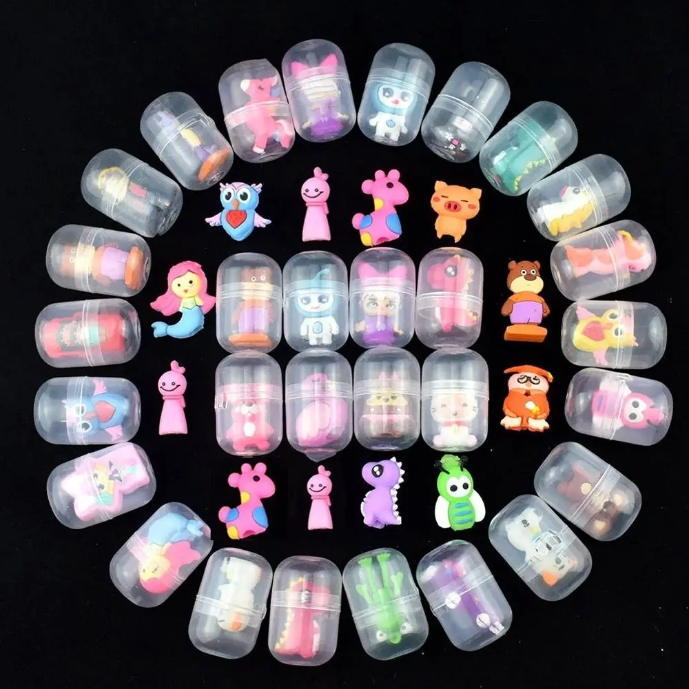 10Pcs Transparent Ball Capsule Toys Kids Birthday Party Favor Baby Shower Guest Gift Souvenir Giveaway Pinata Fillers