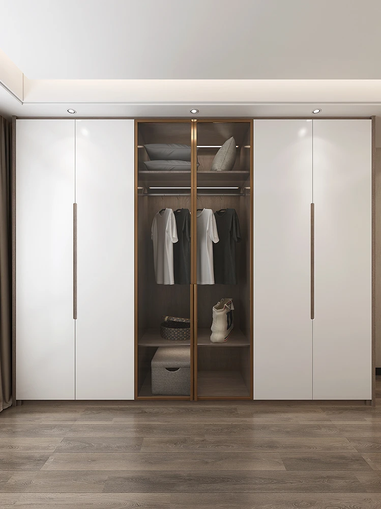 Modern minimalist integrated wardrobe custom whole house open cloakroom design custom furniture storage