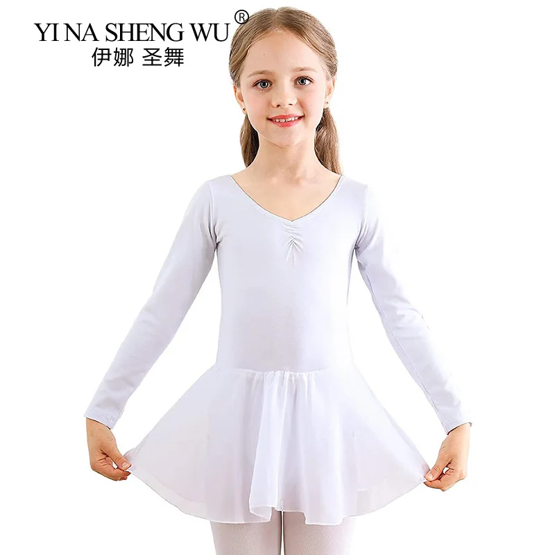 Vestito da balletto per body da ginnastica per bambini in cotone per bambina