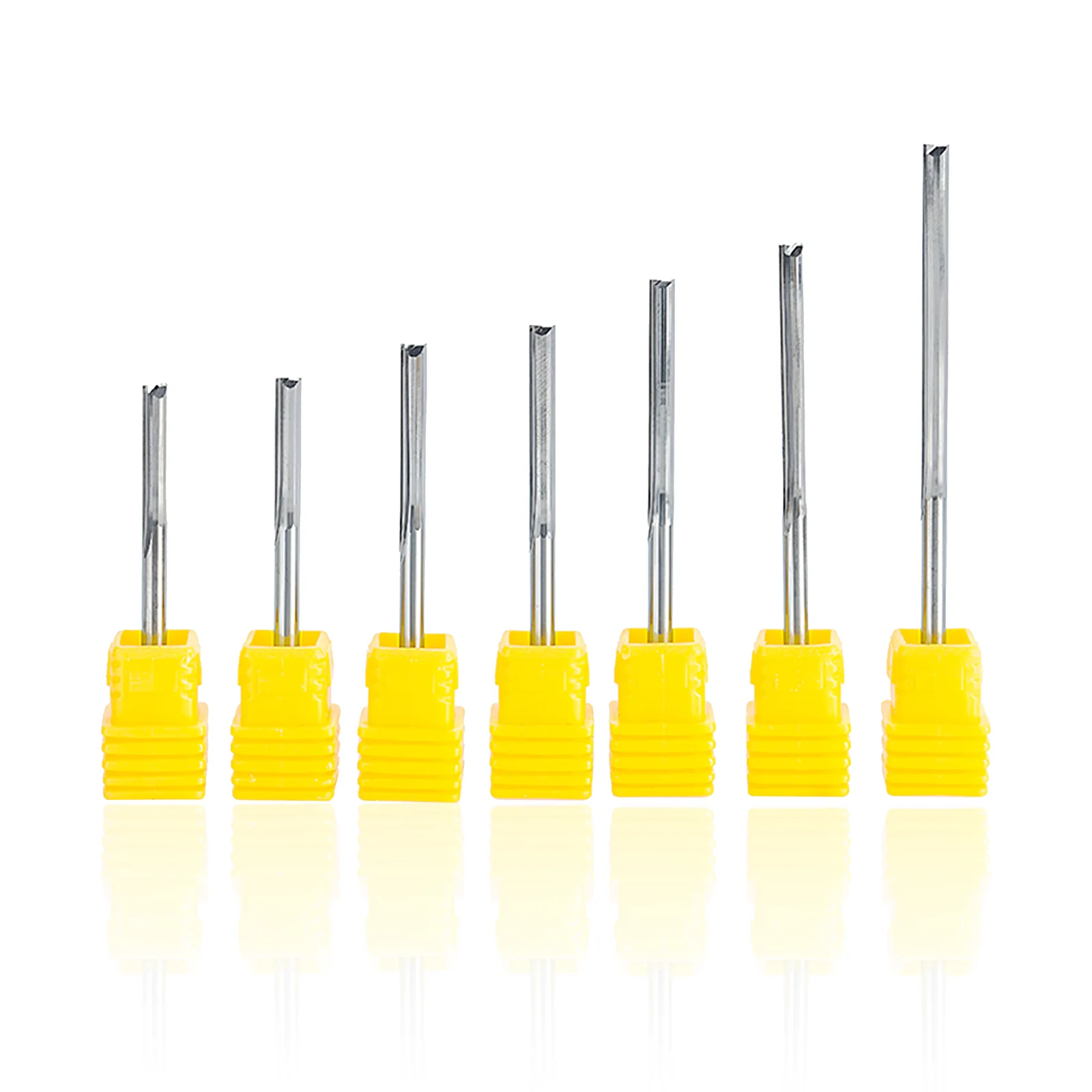 UCHEER 5pc 3.175mm due flauti frese dritte per legno frese per incisione CNC frese in metallo duro utensili fresa