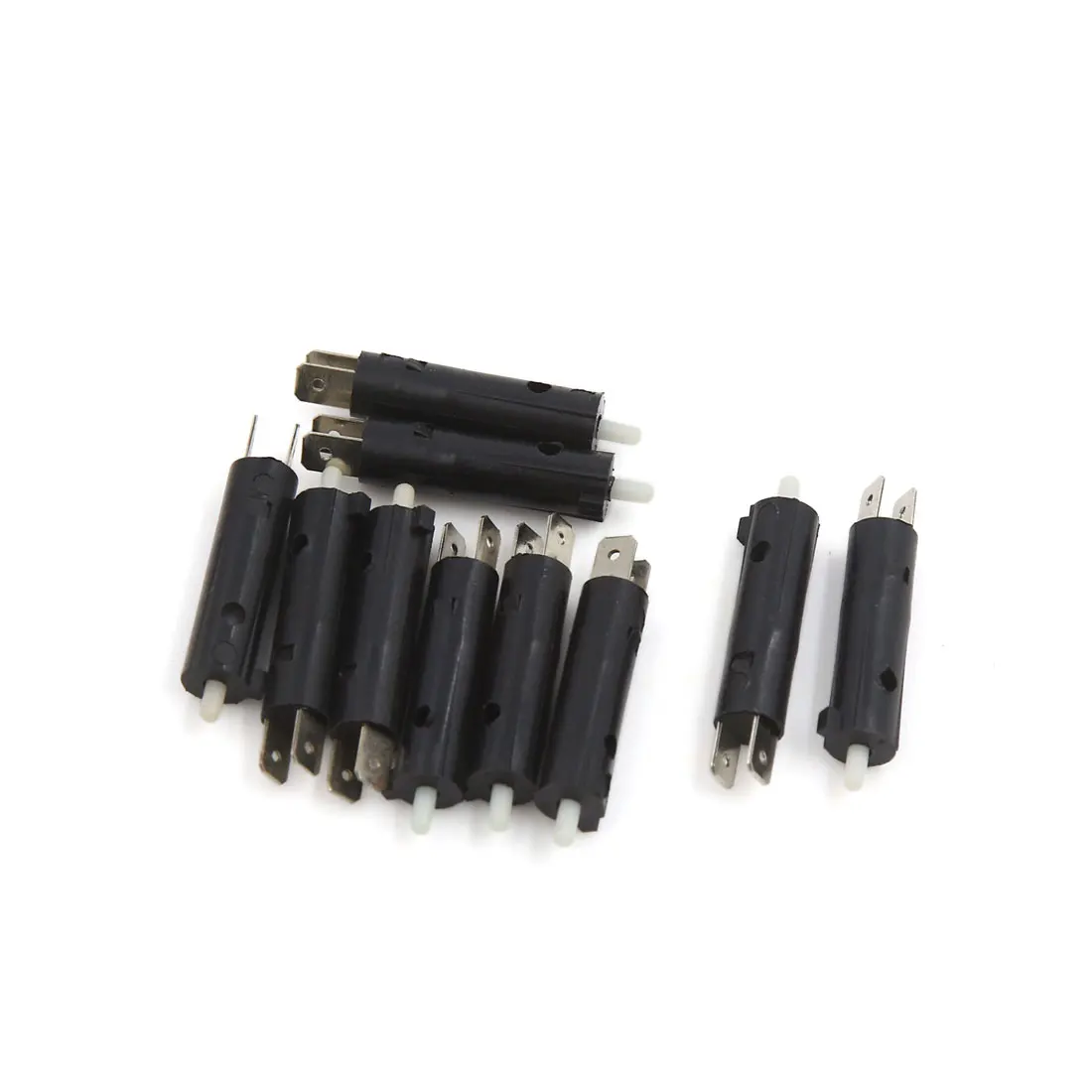 uxcell 10Pcs 2 Pins ATV Motorcycle Scooter Brake Light Control Switch 40 x 8mm Black Normal Closed Type