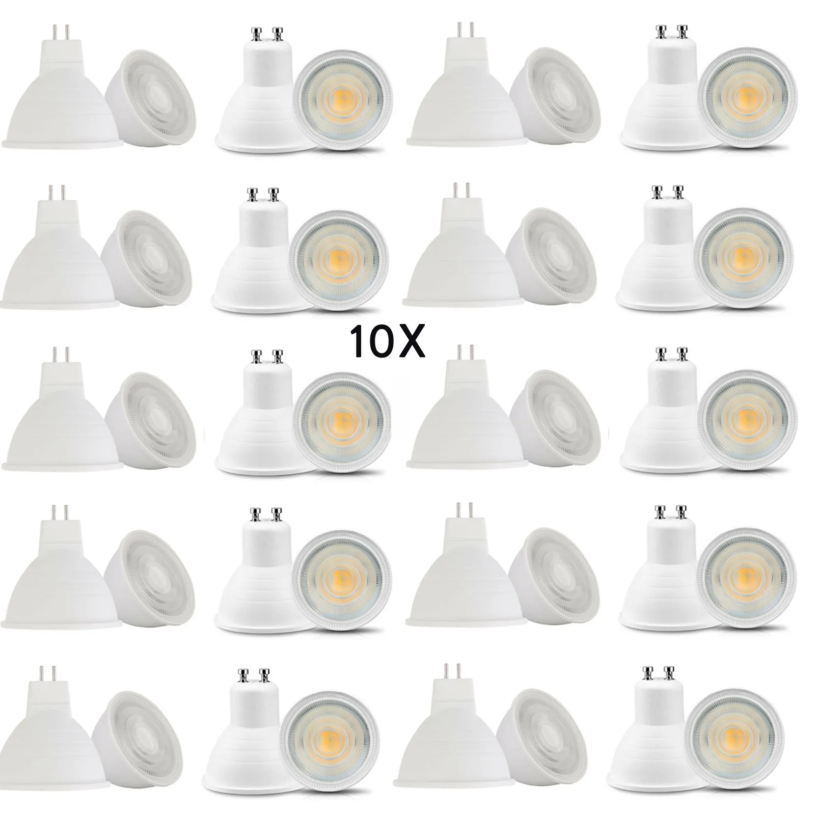 dimmable conduziu a lampada gu10 conduziu o bulbo spotlight 220v mr16 gu53 cob chip feixe de 30 graus para a lampada de luz do escritorio em casa 10x 01