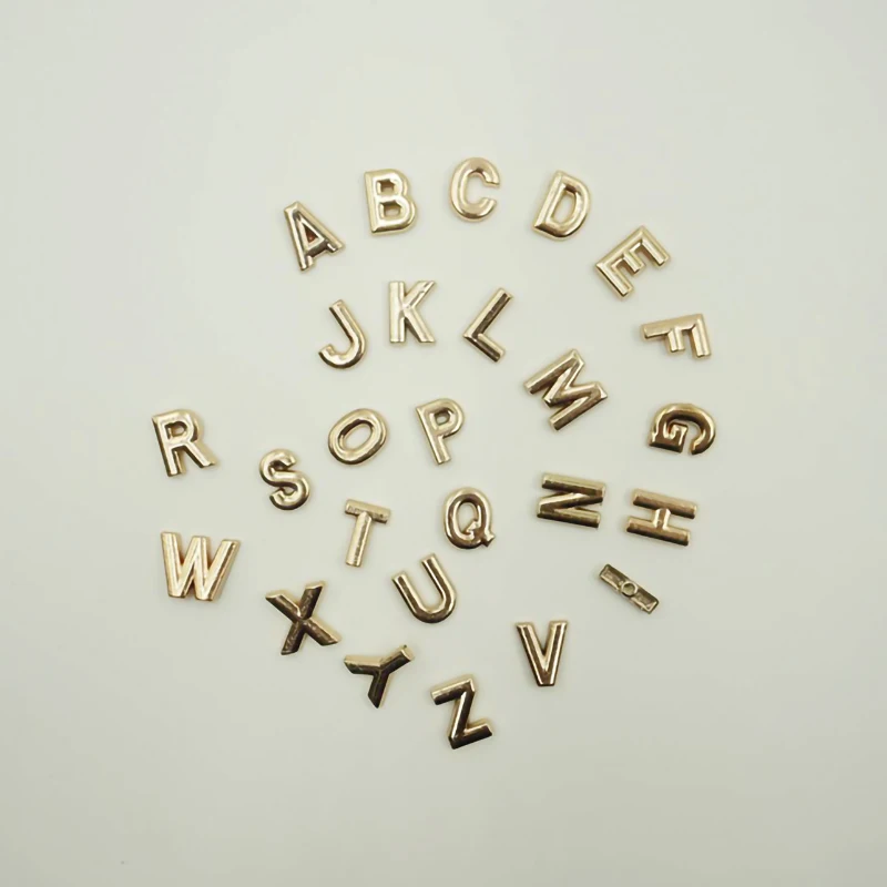 A-Z Alphabet Letters Punk Garment Rivets Cap Stud For Bag Hat Leather Craft Belt Shoe Jean Wallet Collar Diy Jewelry Accessories