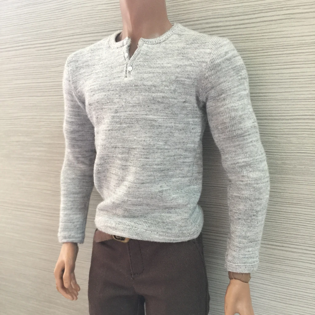 T-shirt à manches courtes et longues pour hommes, vêtements pour figurines articulées de 12 pouces, 1:6