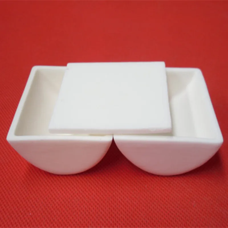 99.3% alumina crucible / 60x54x24mm/ with lid Semicircle  corundum crucible / Al2O3 ceramic crucible