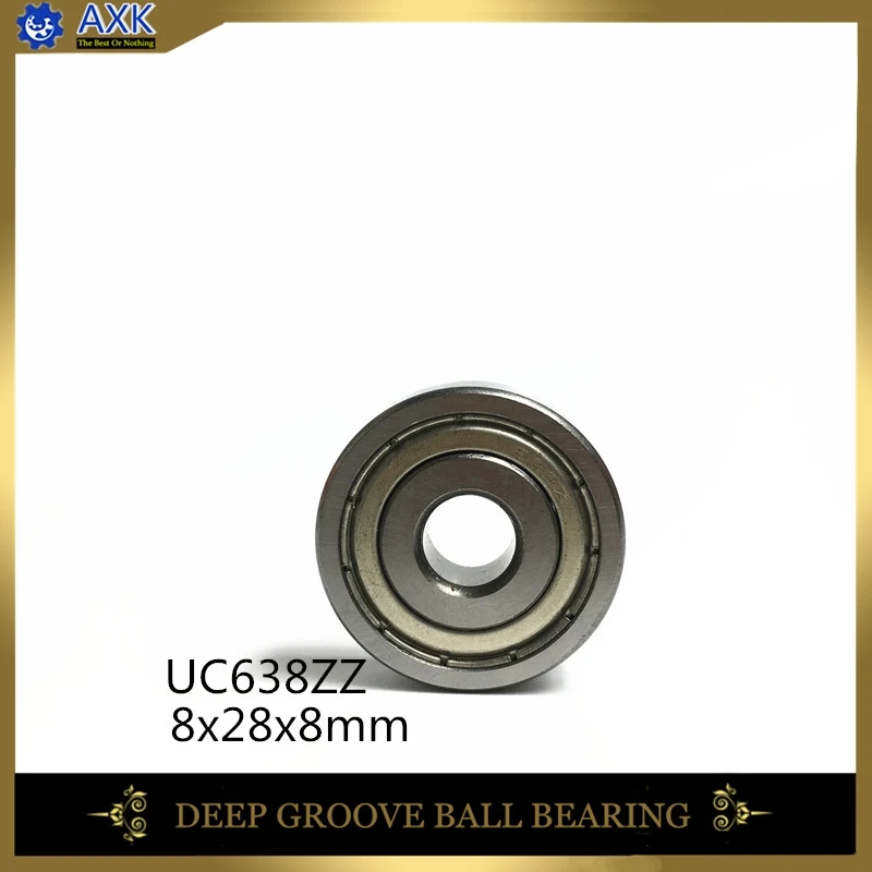 

UC638ZZ Bearing 8*28*8 mm ( 4 Pcs ) ABEC-1 Grade C28 CS638Z Miniature UC 638 ZZ Ball Bearings