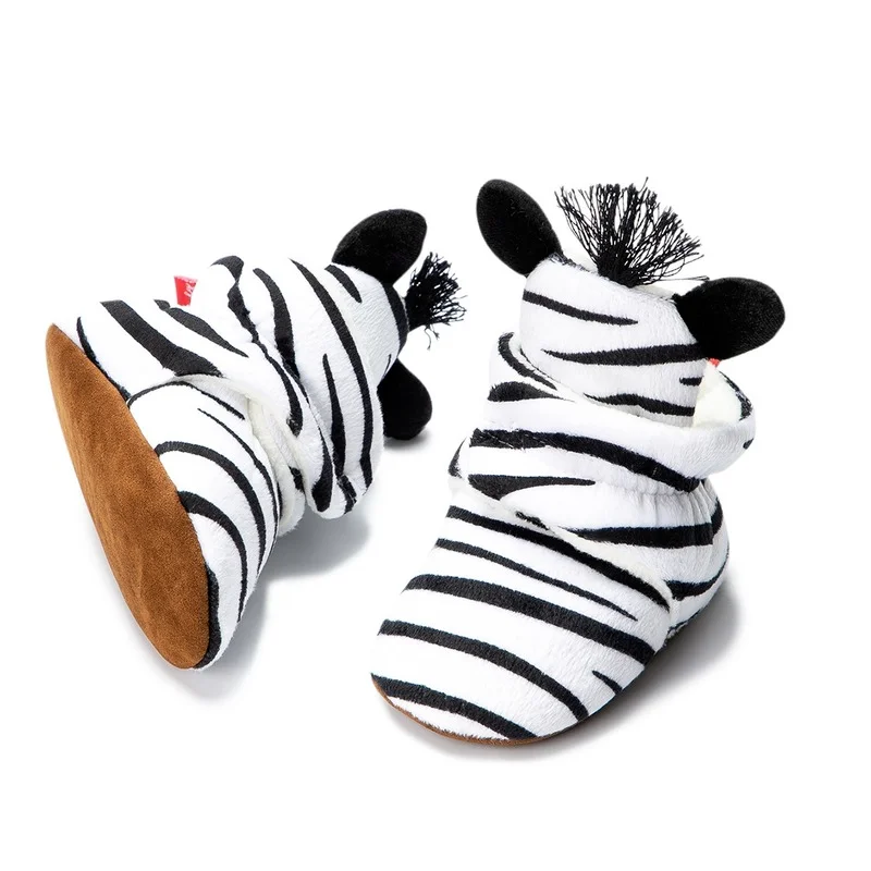 KIDSUN Newborn Baby Socks Shoes Animals Warm Infant Boy Girl Toddler First Walkers Boots Cotton Soft Sole Anti-slip Accessories