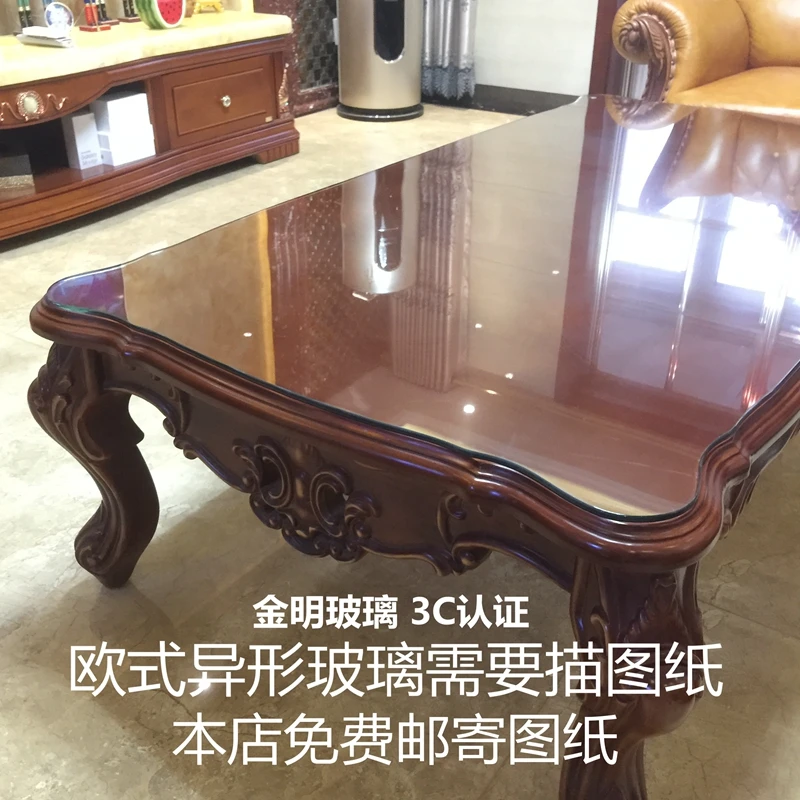 زجاج مقسى بحجم مخصص لسطح الطاولة