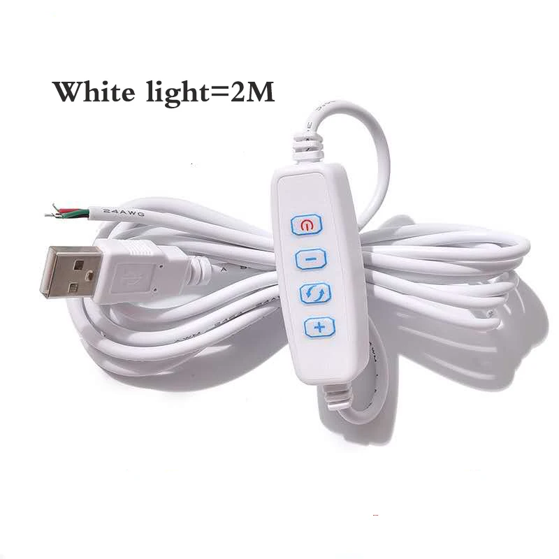 DC 5V LED Dimmer USB Port Power Supply Line Dimming Color-matching Extension Cable With ON OFF Switch Adapter For LED Light