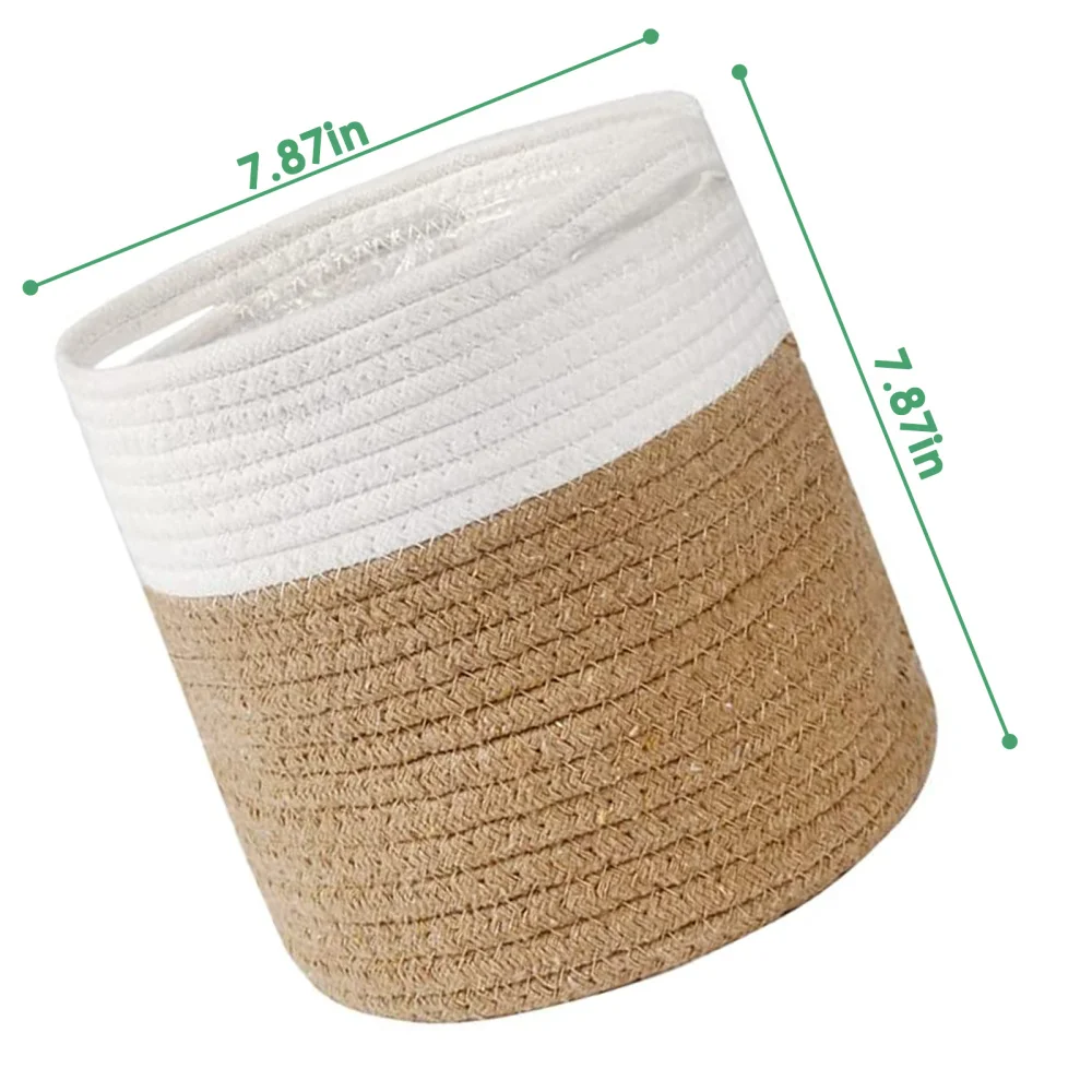 20cm Nordic Plant Pot Linen Flower Pots Woven Storage Basket Indoor Plants Flower Pot Plant Container Garden Home Decoration