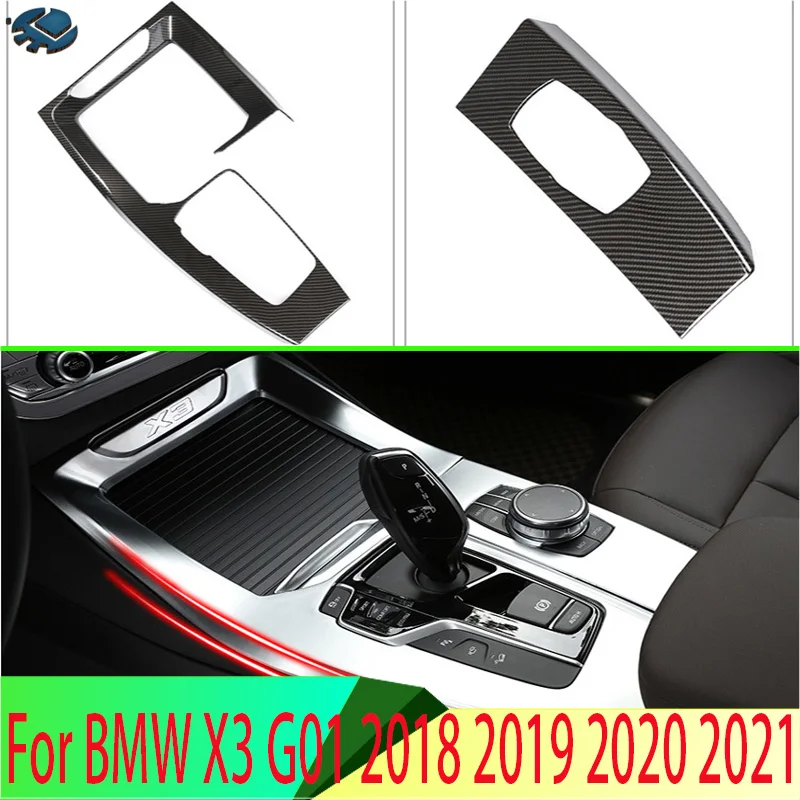 For BMW X3 G01 2018 2019 2020 2021 Car Accessories ABS Gear Shift Panel Center Console Cover Trim Frame Car Styling Sticker