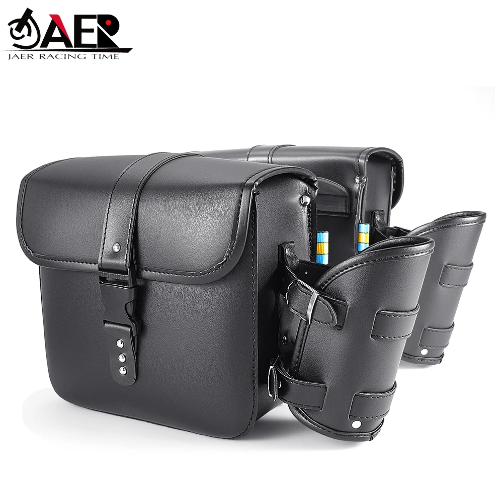 

Motorcycle Saddle Bags PU Leather Side Tool Bag Luggage for PIAGGIO Aprilia Yamaha Honda Ducati