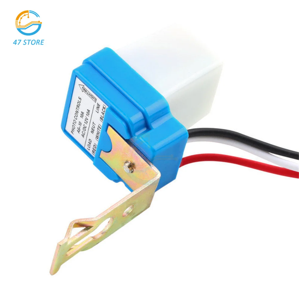 Automatic On Off Photocell Street Lamp Light Switch Controller DC12V AC 220V 50-60Hz 10A Photo Control Photoswitch Sensor Switch