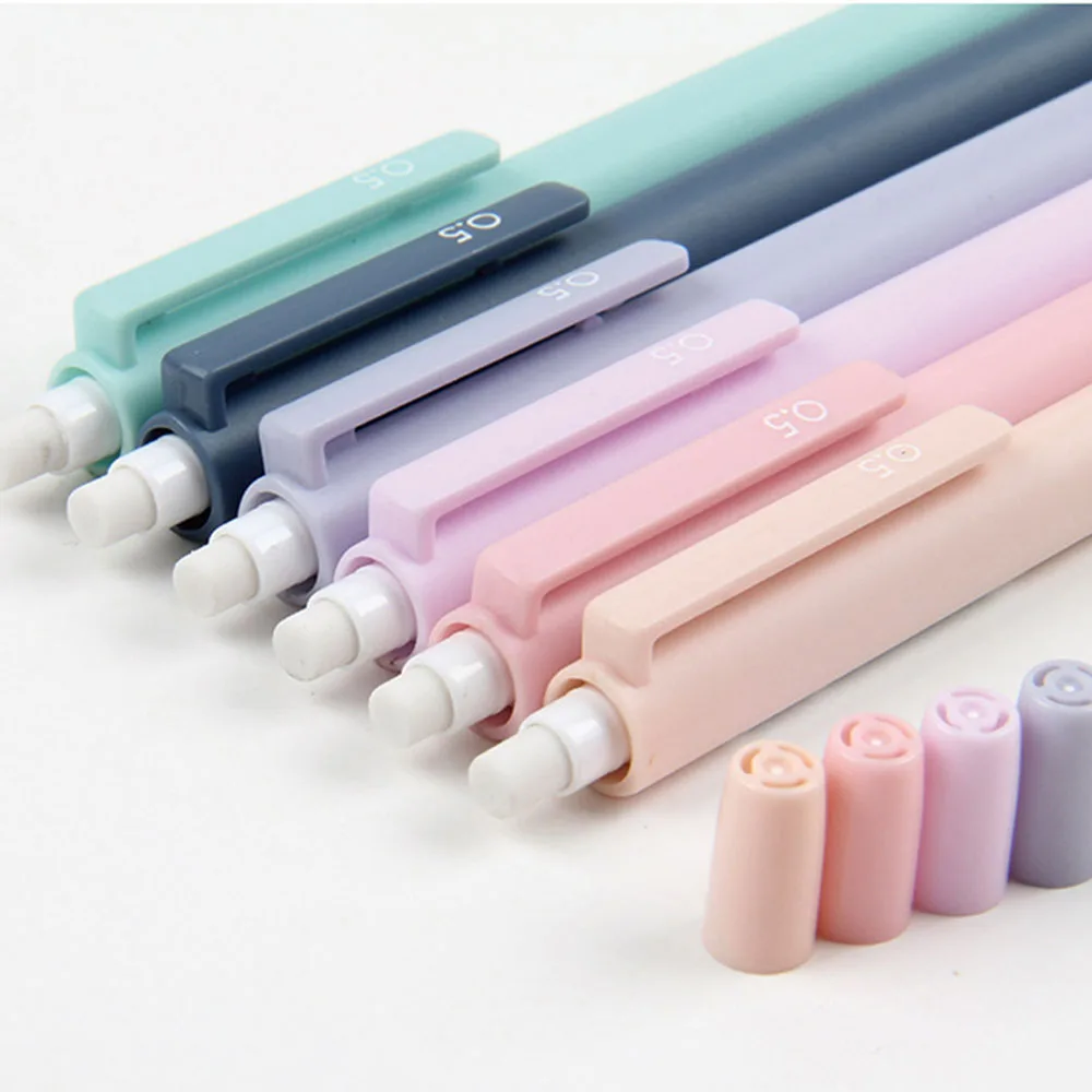 6 teile/los Morandi Farbe Druckbleistift für Schüler Reine Farbe 0,5mm/0,7mm – Detail 5