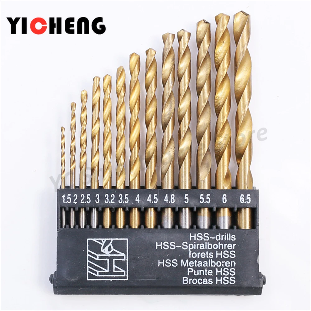 HSS-CO 13-Piece Set of Cobalt-Containing Twist Drill Set Boxed Metal Wood Plastic Drilling Tools