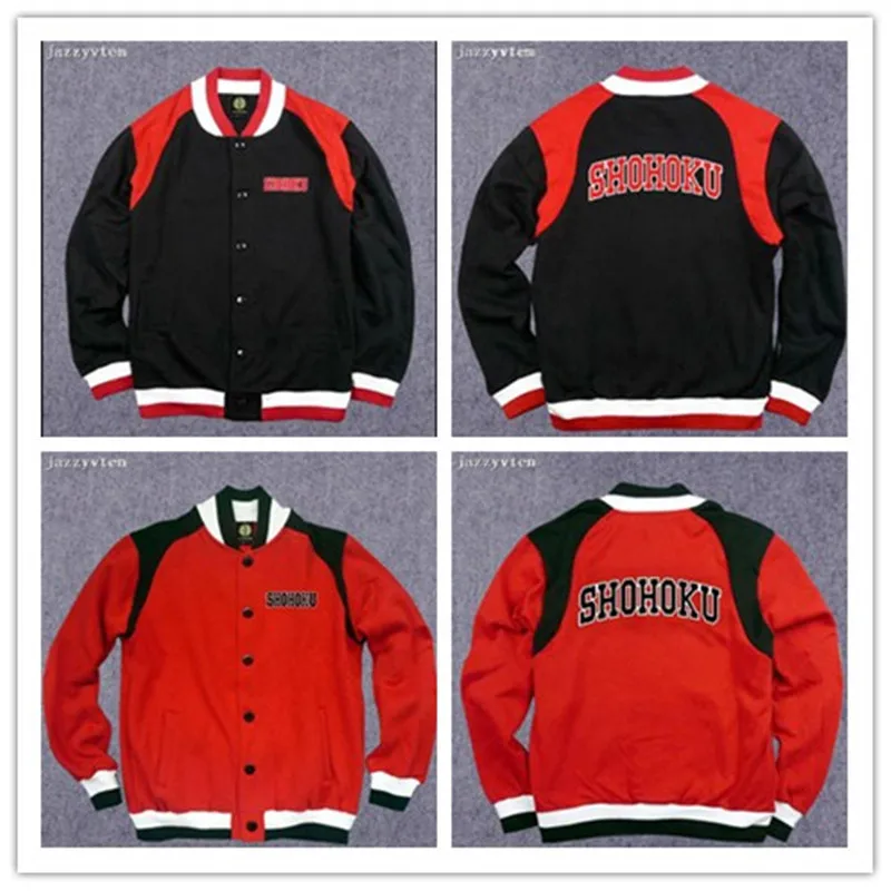 

2024 New Arived Embroidery 100%COTTON Men Thick Baseball Jersey Black RED SHOHOKU COAT Street Hiphop KAINAN Baseball Jacket