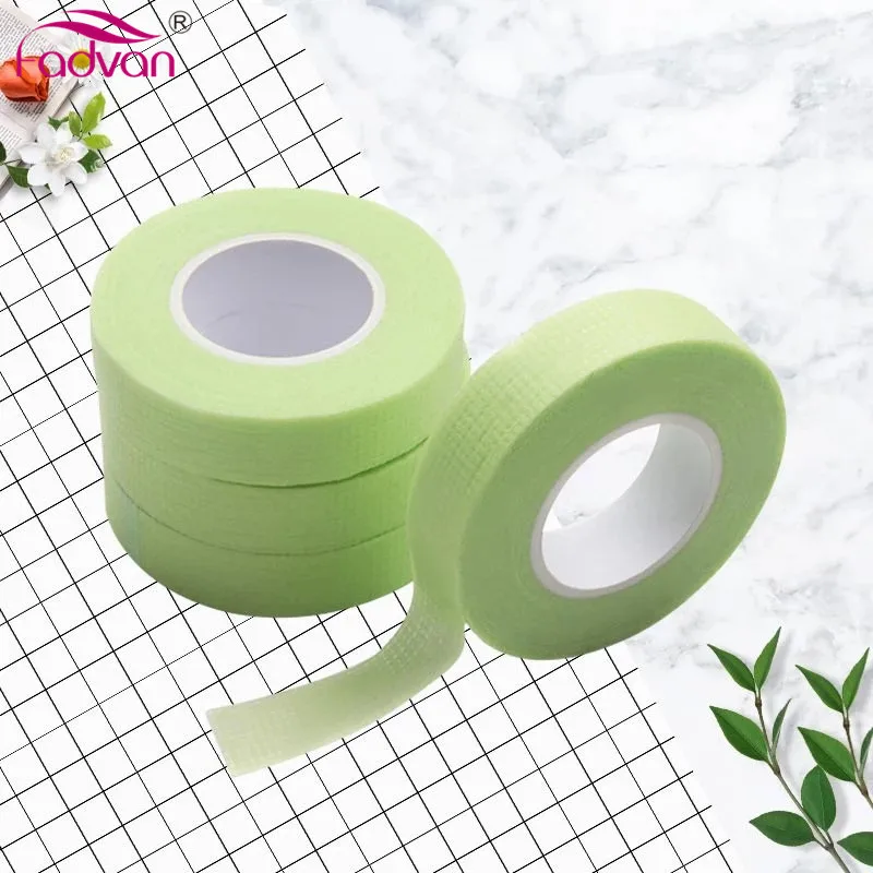 Paper-Pads Eyelash-Tape 16 Rolls Eyelash Extension Breathable Green Non-woven Adhesive Tape Eyelash Lash Extension Medical Tape