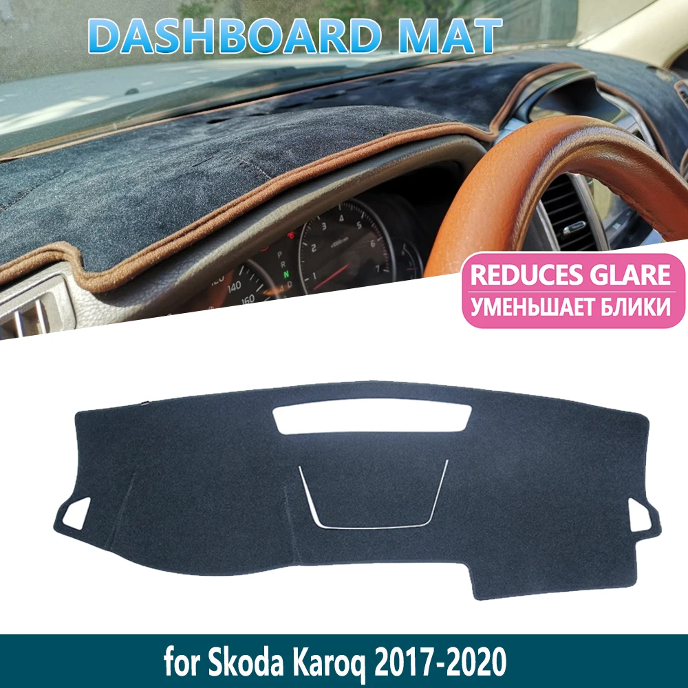 for Skoda Karoq 2017 2018 2019 2020  Anti-Slip Mat Dashboard Mat Cover Pad Inner Sun Shade Dash board Car Accessories