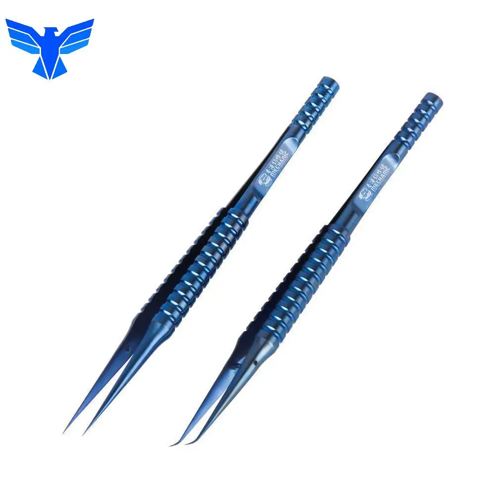 Mechanic Titanium Alloy Non-magnetic High Hardness Aviation Ultra-precise Step Structure Tweezers Phone Ic Bga Chip Repair Tools