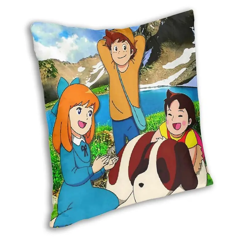 Heidi Peter And Clara On The Mountain Square Throw Pillow Case Home Decorative Double-sided Print Cartoon Cushion Cover for Car