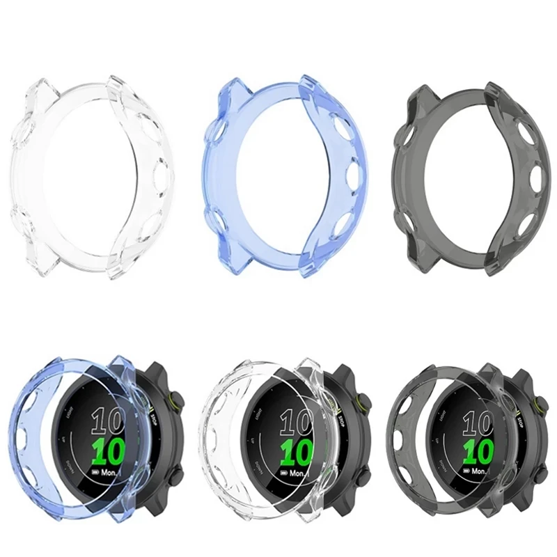 BEHUA Protective Case For Garmin Forerunner 55 Watch Cover For Forerunner 158 Protector Cases Soft TPU Bumper Smartwatch Shell