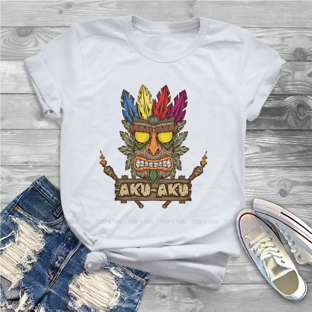 Game Sweet Girls Women T-Shirt Crash Bandicoot Wolf Video Game Blusas Harajuku Casual Short Sleeve Vintage Oversized Tops