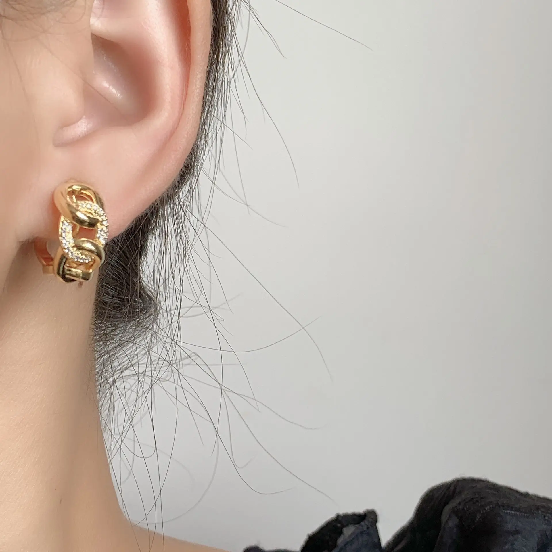 Fashion Simple Chain Mosquito Coil Ear Clip Without Pierced Ear Jewelry Hip Hop Wild Ear Studs Female