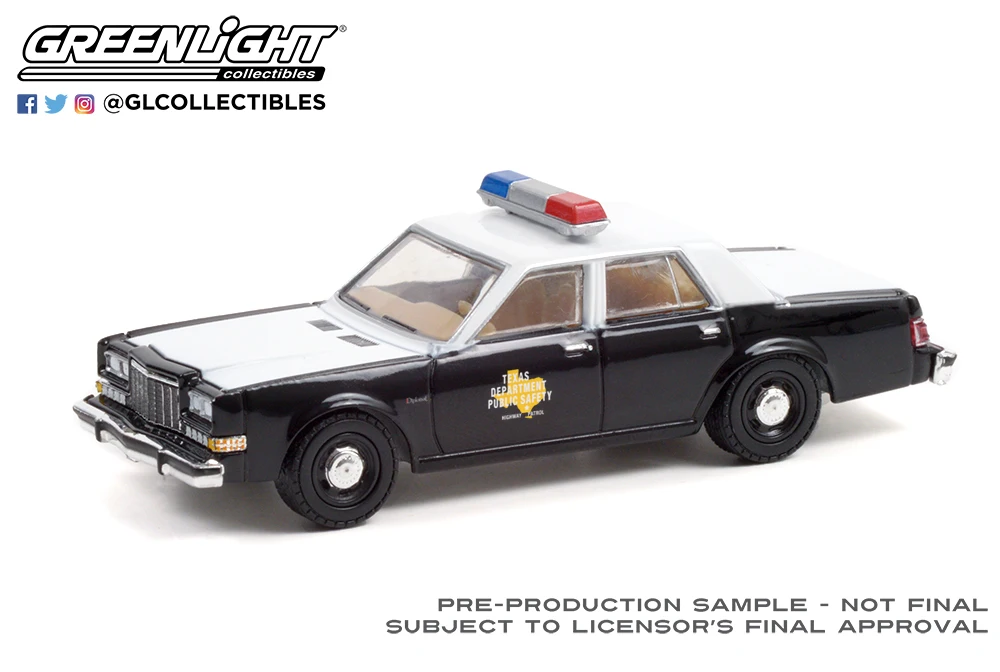 1/64 GREENLIGHT 1981 Dodge Diplomat Cruiser Collection die-cast alloy dolly model