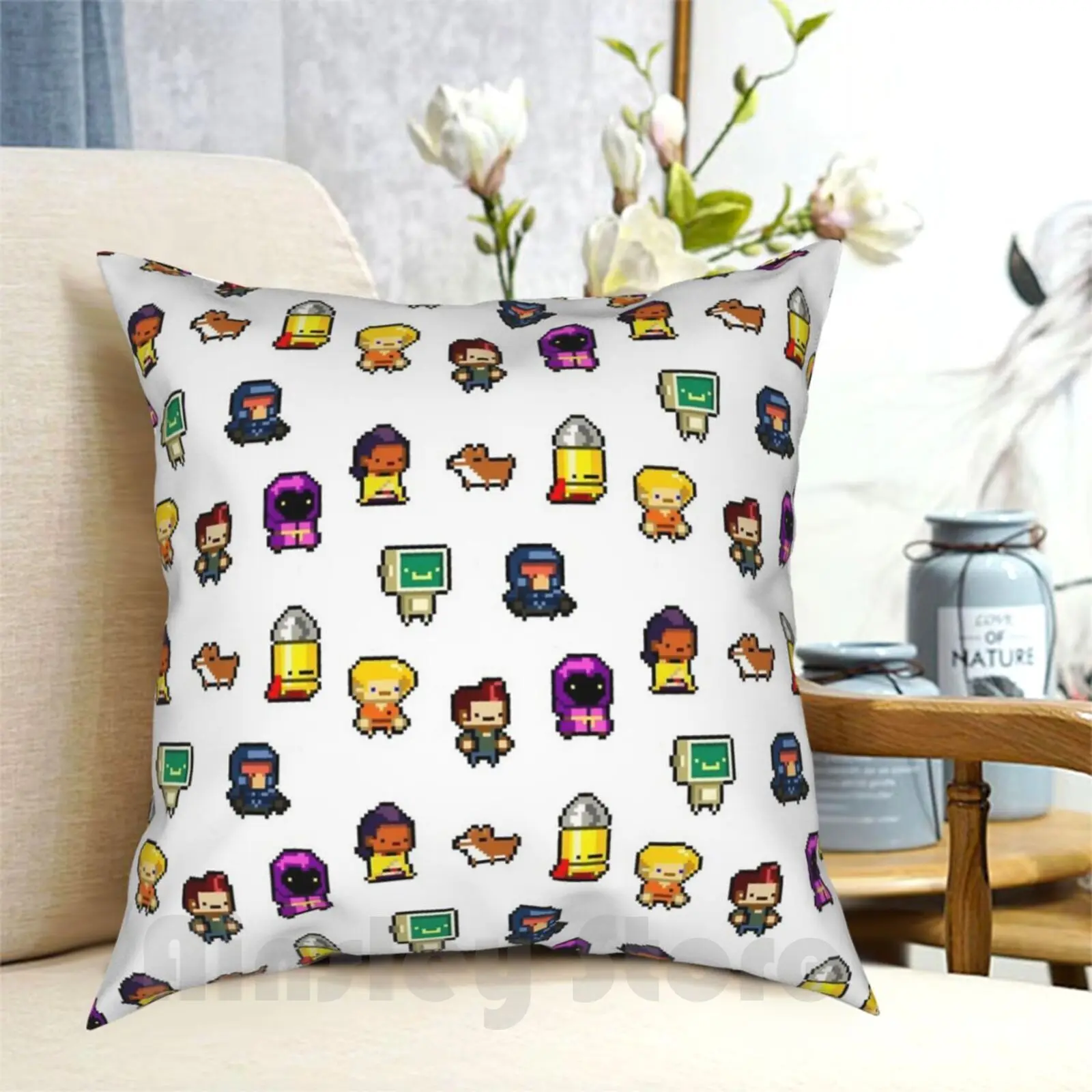 Gungeoneers Pillow Case Printed Home Soft Throw Pillow Gungeoneers Enter The Gungeon Hunter Dog Bullet Cultist Marine