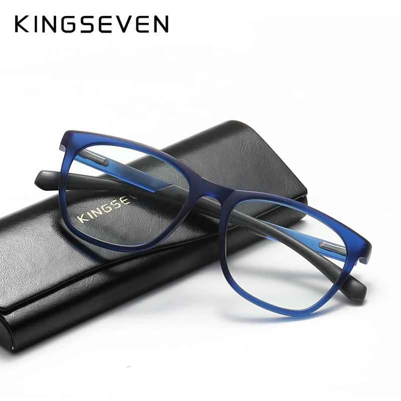 

Оптические очки KINGSEVEN TR90 для мужчин и женщин, аксессуар для работы за компьютером, с защитой от сисветильник, в круглой оправе, 45%