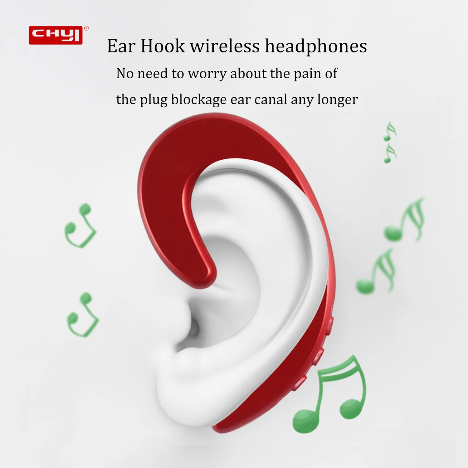 Ultra-light Bone Conduction Earphone Bluetooth 5.0 Wireless Headset Painless Earhook for iPhone Redmi Sports Bussiness Gift