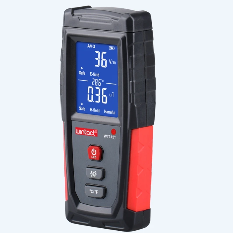 Electromagnetic Field Radiation Detector Tester Rechargeable Portable LCD Counter Emission Dosimeter Phone Computer EMF Meter