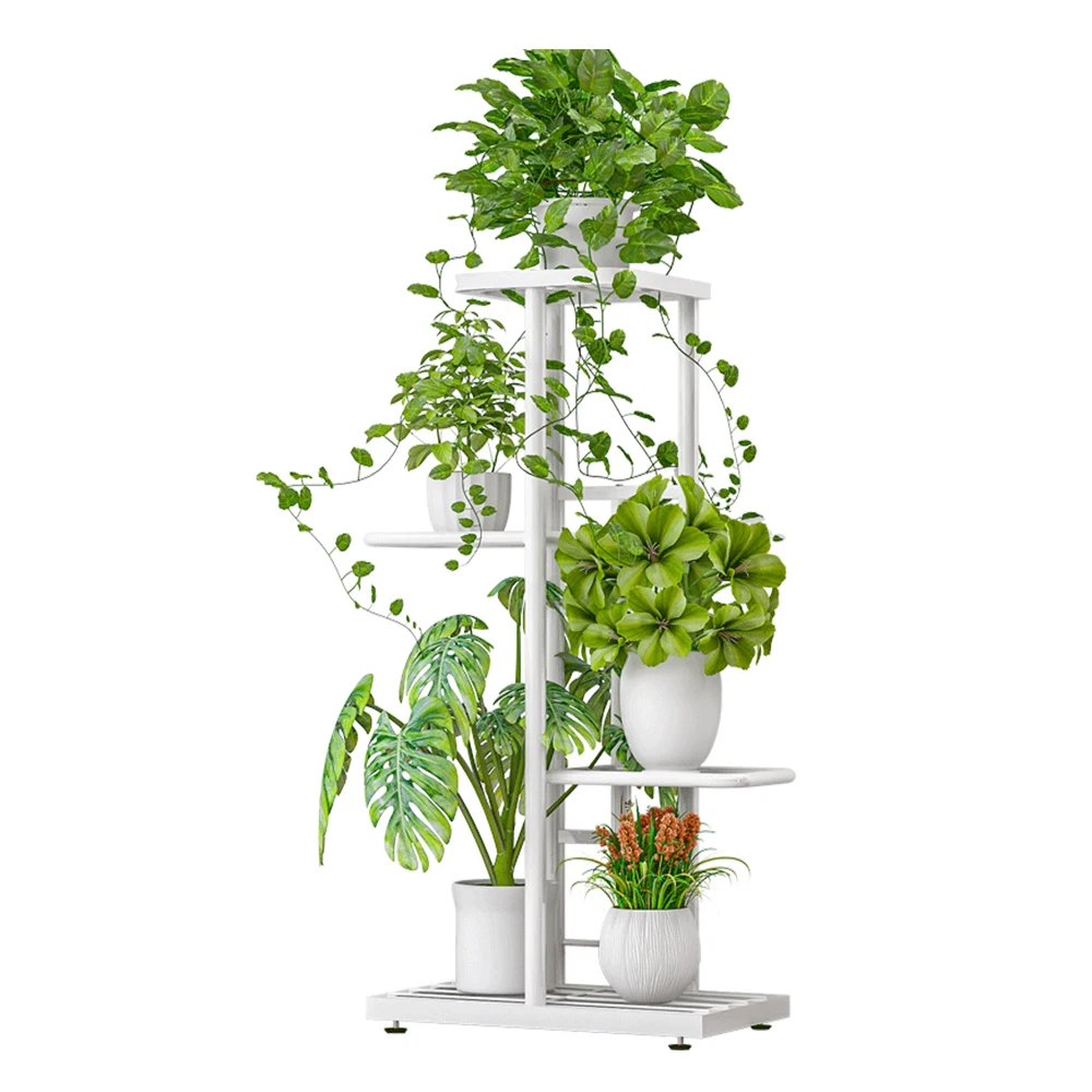 4 Tier 5 Potted Plant Stand Flower Pot Display Shelves Potting Planter Storage Rack Plant Holder for Indoor Balcony Decoration