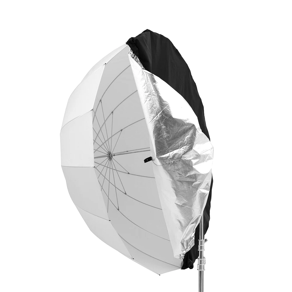 Godox UB-105D 105cm White Parabolic Reflective Transparent Soft Umbrella Studio Light Umbrella with Black Silver Diffuser Cover