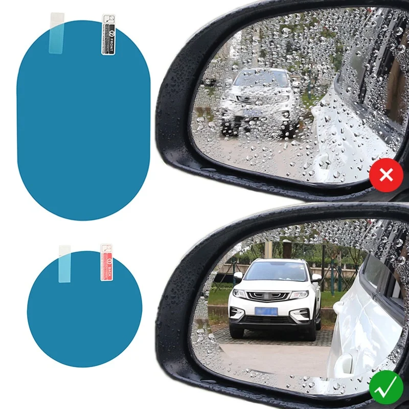 2 Pcs Car Rainproof Film Car Car Rearview Mirror protective Rain proof Anti fog Waterproof Film Membrane Car Sticker Accessories