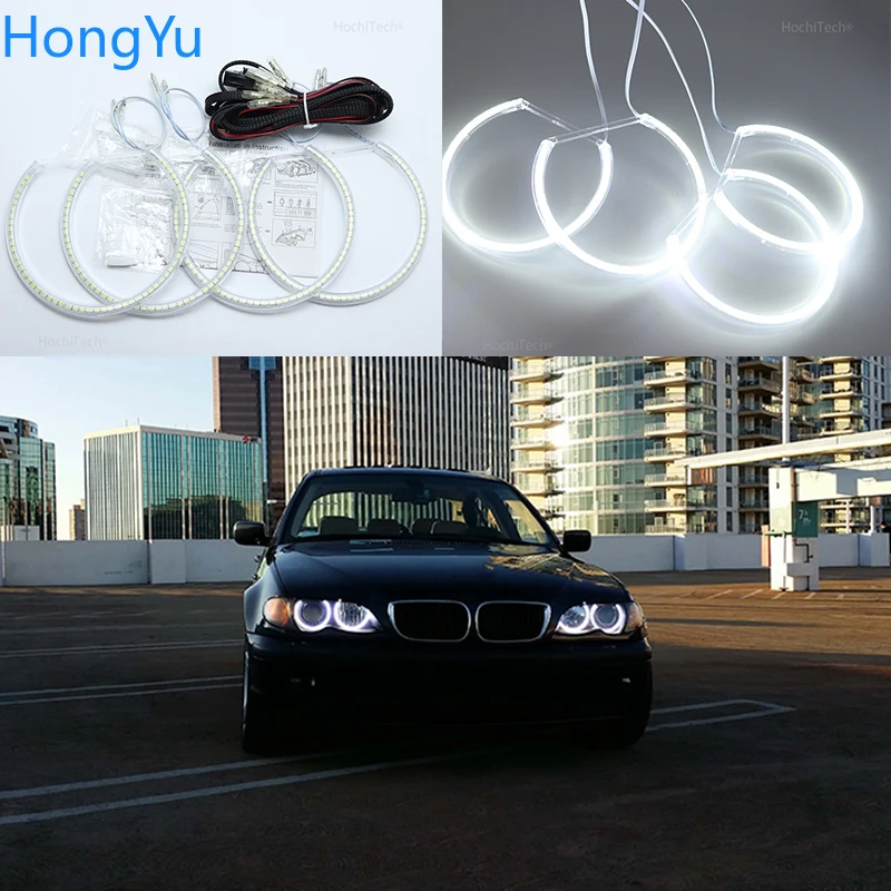 For BMW E46 sedan touring with PROJECTORS 1998-2005 Smd Led Angel Eyes kit Excellent Ultra bright illumination DRL