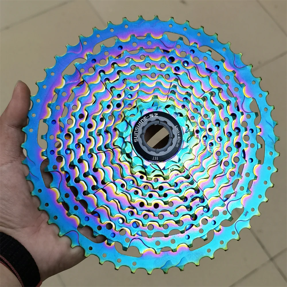 SUNSHINE Colorful MTB Cassette 11/12 Speed 11-50T Bike Freewheel Rainbow Bicycle Sprocket for SHIMANO/XD 12 Speed