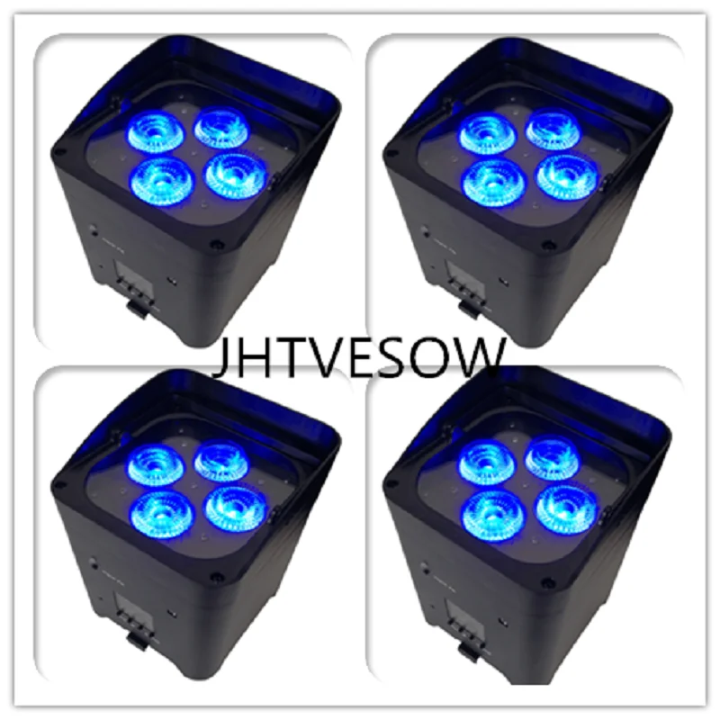 

wireless led uplighting battery operated 4x18w/6x18w white/black case dj 6in1 rgbwa uv uplight led wifi control remote par 4