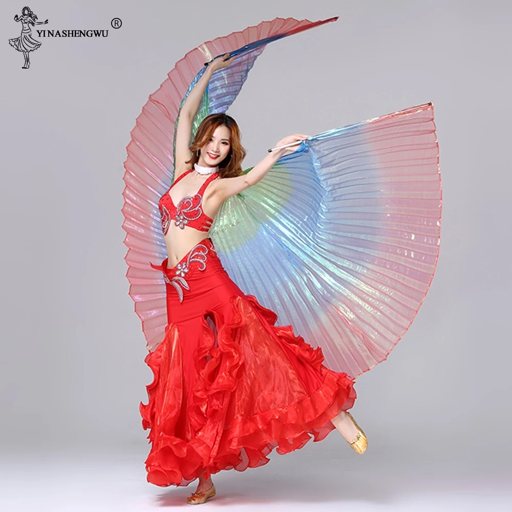 Adult Belly Dance Multicolored Wings New 360 Degree Belly Dance Isis Wings Indian Dance Wings Dance Accessories Without Sticks