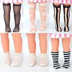 Doll Accessories Variety of color doll socks for 40cm dolls Girl's gift Fashion doll long leg stockings