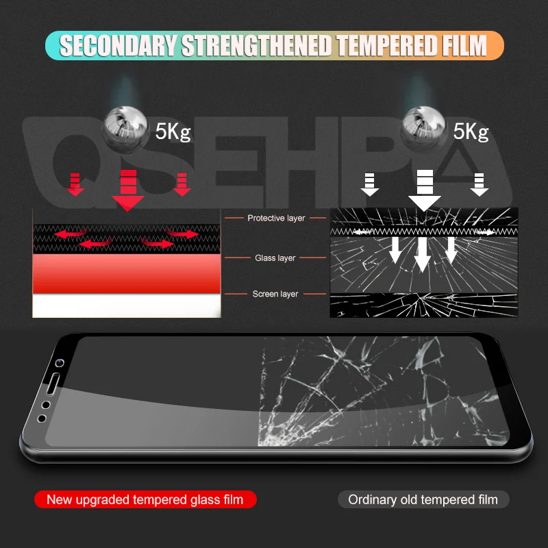 9D保護xiaomi redmi 5プラス6 6A 5A 4X S2強化スクリーンプロテクターredmi注4 4X 5 5A 6プロ安全ガラスフィルム