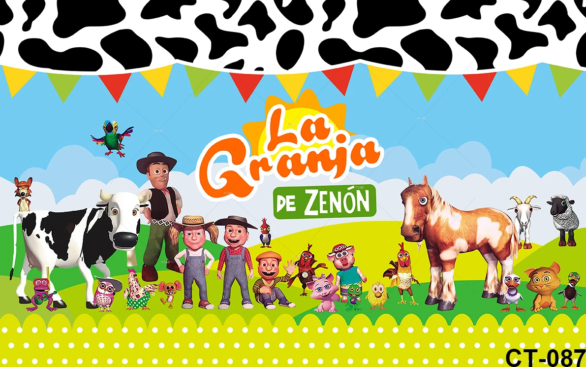 صور خلفية مخصصة العشب الأخضر مزرعة صور بوث الفينيل لا غرانيا دي زنون استوديو صور الاطفال 1st عيد ميلاد خلفية التصوير