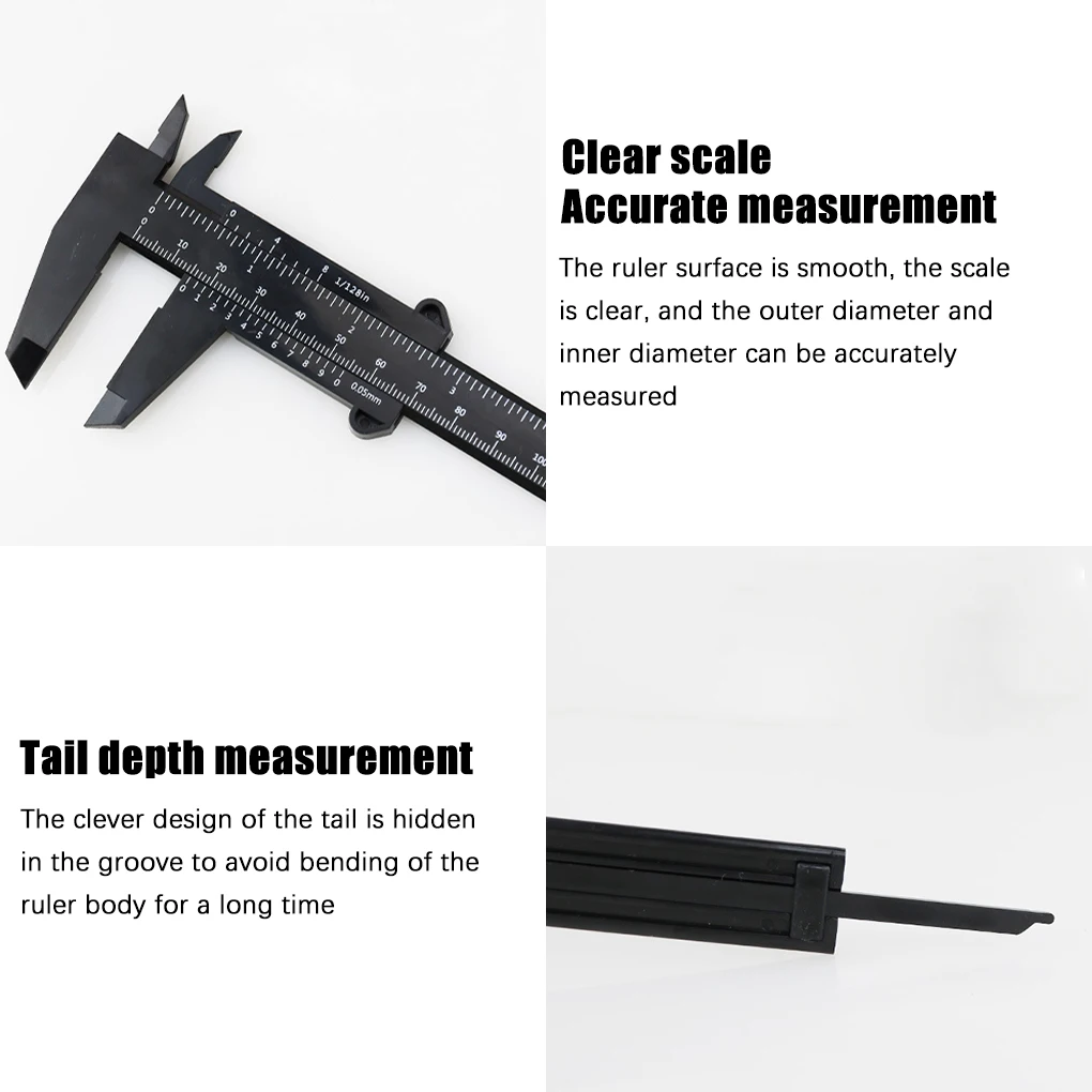 150mm Sliding Vernier Caliper Plastic Measurement Gauge Measure Tool Woodworking Metalworking Making Experiment