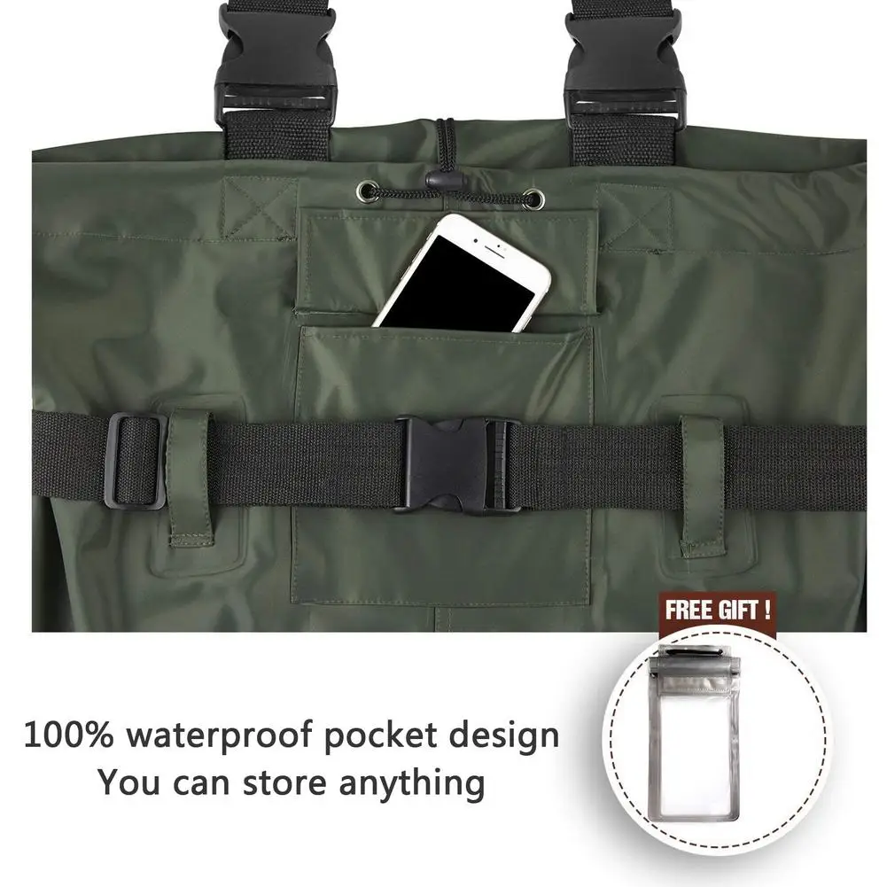 Macacão de pesca waders terno de caça náilon meia-comprimento wading calças à prova dwaterproof água caça wader macacão de pesca com botas