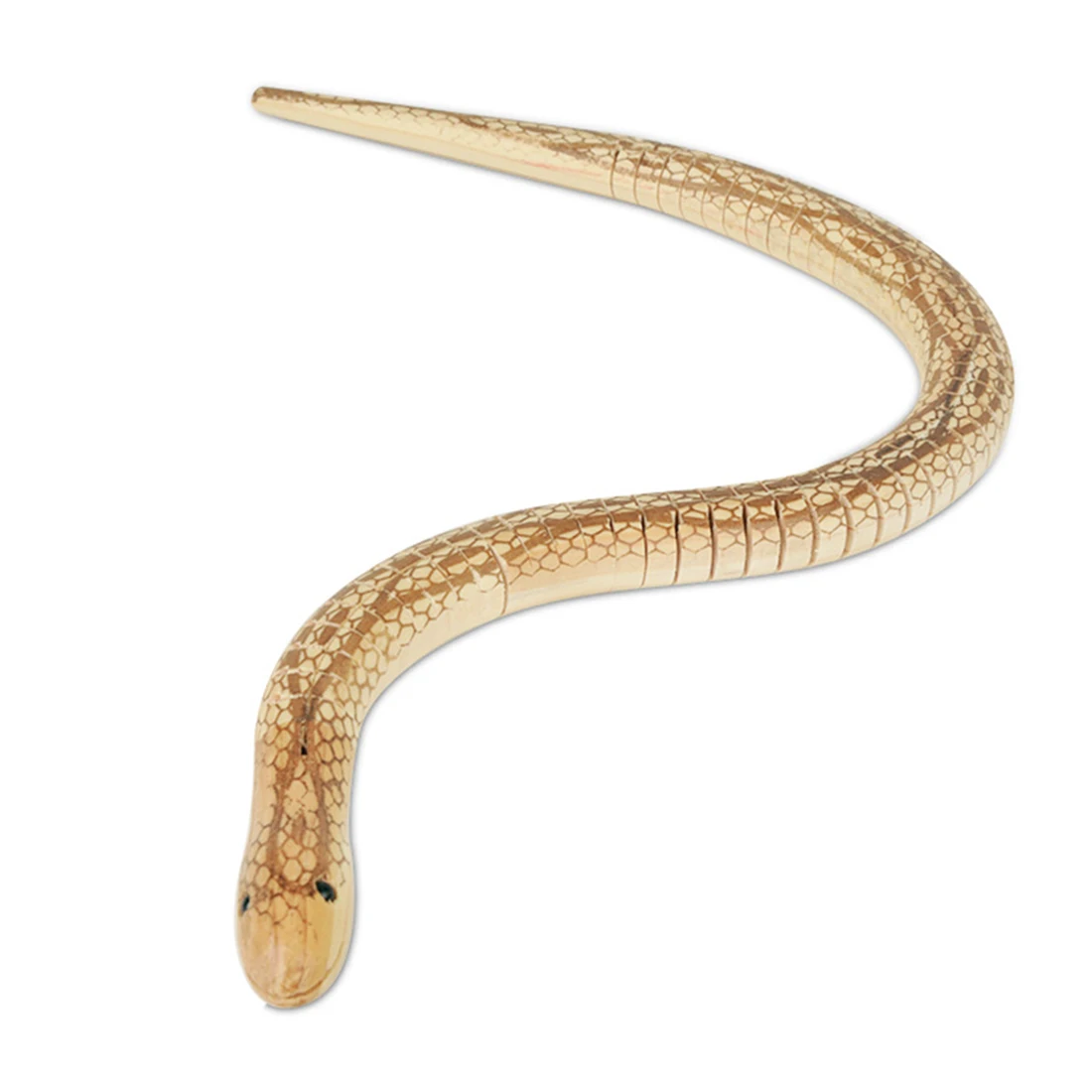 Funny Novelty Trick Toys for Children Simulation Wooden Small Snakes Flexibility Fake Bendy Snake Toy Adorn - Random Color