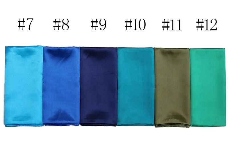 90cm einfarbige Halstuch Hijab Schal für Frauen Seide Satin Stirnband Haars chals weibliche quadratische Schals Kopftücher für Damen – Detail 3