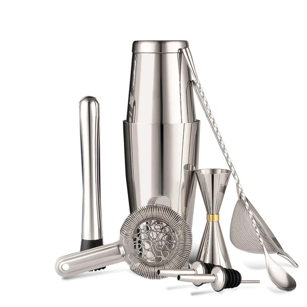 

Cocktail Shaker Bar Set Stainless Steel Lounge Cup Boston Shaker Cocktail Shaker 8pcs/set