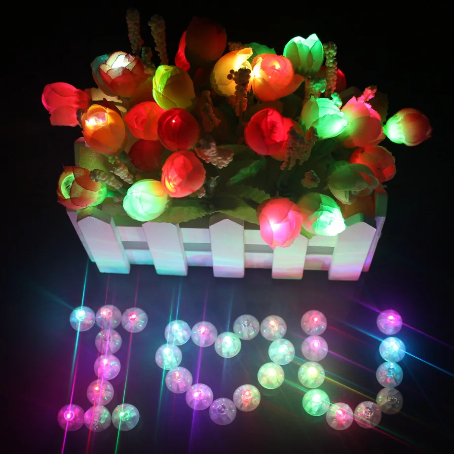 Wholesale 1000Pcs/lot Round Ball Balloon Lights Mini Led Flash Lamps for Balloon Lantern Wedding Party Decoration